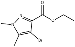 4-溴-1,5-二甲基-吡唑-3-羧酸乙酯,5775-90-6,结构式