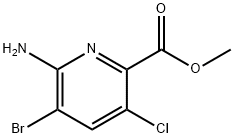 Methyl 6-aMino-5-broMo-3-chloropicolinate Structure