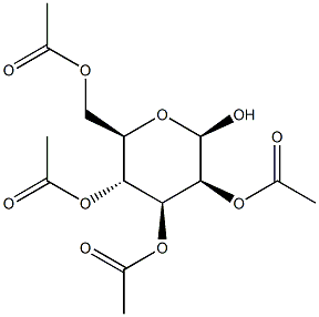 2,3,4,6-tetra-O-acetyl-b-D-Mannopyranose 化学構造式