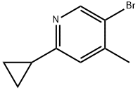 5-broMo-2-cyclopropyl-4-Methylpyridine Struktur