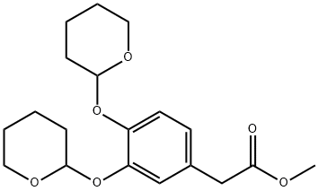 3,4-Bis[(tetrahydro-2H-pyran-2-yl)oxy]benzeneacetic Acid Methyl Ester 结构式