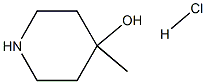 4-Piperidinol, 4-methyl-, hydrochloride (1:1) Structure