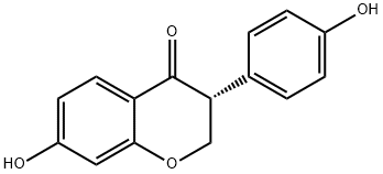 R-2,3-DIHYDRO-7-HYDROXY-3-(4-HYDROXYPHENYL)-4H-1-BENZOPYRAN-4-ONE,58865-02-4,结构式