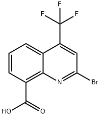 2-Bromo-4-trifluoromethyl-8-quinolinecarboxylic Acid Structure