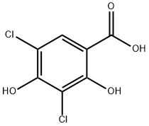 3,5-Dichloro-2,4-dihydroxybenzoic acid Struktur