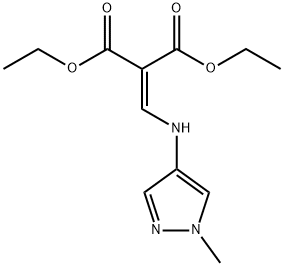 Propanedioic acid, 2-[[(1-Methyl-1H-pyrazol-4-yl)aMino]Methylene]-, 1,3-diethyl ester Structure