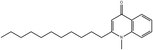 1-METHYL-2-UNDECYLQUINOLIN-4(1H)-ONE, 59443-02-6, 结构式