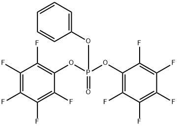 Phosphoric acid, bis(pentafluorophenyl) phenyl ester Structure