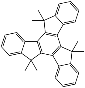 10,15-Dihydro-5,5,10,10,15,15-hexamethyl-5H-tribenzo[a,f,k]trindene Struktur