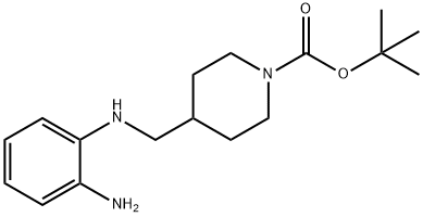 4-[(2-氨基-苯基氨基)-甲基]-哌啶-1-羧酸叔丁基酯,600725-25-5,结构式