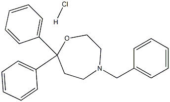 4-Benzyl-7,7-diphenyl-1,4-oxazepane hydrochloride Structure