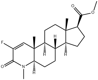 1H-Indeno[5,4-f]quinoline-7-carboxylic acid, 3-fluoro-2,4a,4b,5,6,6a,7,8,9,9a,9b,10,11,11a-tetradecahydro-1,4a,6a-triMethyl-2-oxo-, Methyl ester, (4aS,4bS,6aS,7S,9aS,9bS,11aR)- 化学構造式