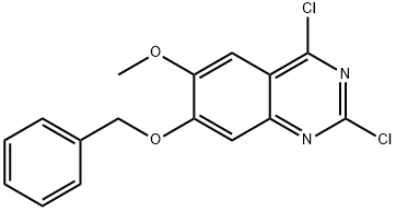 7-(ベンジルオキシ)-2,4-ジクロロ-6-メトキシキナゾリン 化学構造式