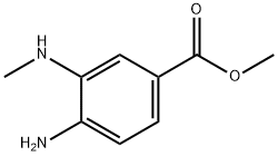 4-アミノ-3-(メチルアミノ)安息香酸メチル 化学構造式