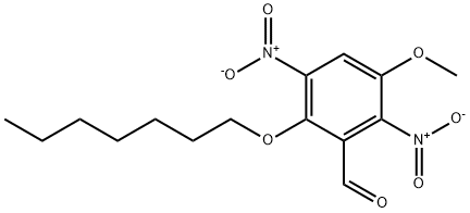 2-(Heptyloxy)-5-Methoxy-3,6-dinitrobenzaldehyde Structure