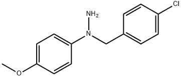 1-(4-氯苄基)-1-(4-甲氧基苯基)肼 结构式