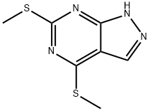 4,6-双(甲巯基)-1H-吡唑并[3,4-D]嘧啶,6288-89-7,结构式