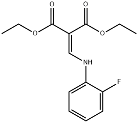 2-[(2-Fluoro-phenylaMino)-Methylene]-Malonic acid diethyl ester 化学構造式