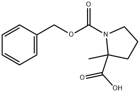 1-CBZ-2-甲基吡咯烷-2-甲酸, 63427-91-8, 结构式