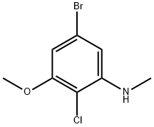 5-溴-2-氯-3-甲氧基-N-甲基苯胺 结构式