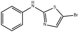 5-ブロモ-N-フェニルチアゾール-2-アミン 化学構造式