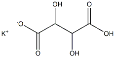 酒石酸氢钾,6381-58-4,结构式