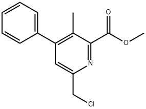 6-(氯甲基)-3-甲基-4-苯基吡啶甲酸甲酯,64035-45-6,结构式