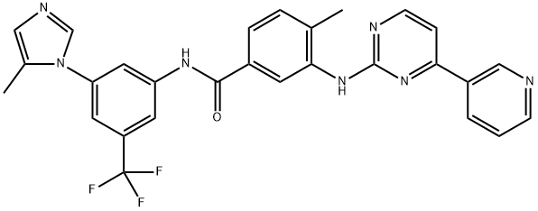 4-Methyl-N-(3-(5-Methyl-1H-iMidazol-1-yl)-5-(trifluoroMethyl)phenyl)-3-((4-(pyridin-3-yl)pyriMidin-2-yl)aMino)benzaMide Struktur