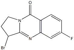 3-broMo-6-fluoro-2,3-dihydro-1H-pyrrolo[2,1-b]quinazolin-9-one Struktur