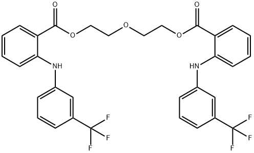 2-[[3-(Trifluoromethyl)phenyl]amino]benzoic acid oxydi-2,1-ethanediyl ester 化学構造式