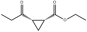 ethyl 2-propionyl-cyclopropanecarboxylate 化学構造式