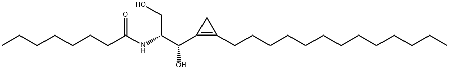N-[(1R,2S)-2-HYDROXY-1-HYDROXYMETHYL-2-(2-TRIDECYL-1-CYCLOPROPENYL)ETHYL]OCTANAMIDE;GT-11,649767-83-9,结构式
