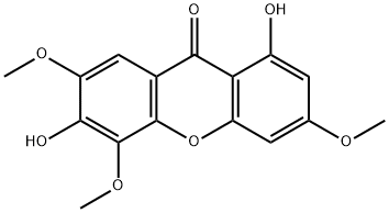 1,6-二羟基-3,5,7-三甲氧基口山酮, 65008-17-5, 结构式