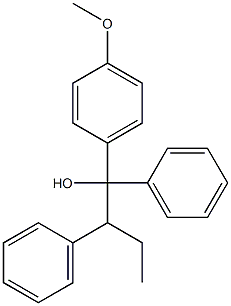 1-(4-Methoxyphenyl)-1,2-diphenyl-1-butanol 化学構造式