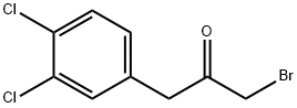 1-ブロモ-3-(3,4-ジクロロフェニル)プロパン-2-オン 化学構造式