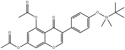 5,7-Bis(acetyloxy)-3-[4-[[(1,1-diMethylethyl)diMethylsilyl]oxy]phenyl]-4H-1-benzopyran-4-one Structure