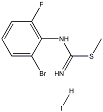 (2-BroMo-6-fluorophenyl)carbaMiMidothioic Acid Methyl Ester Monohydriodide Struktur