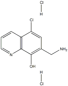7-(アミノメチル)-5-クロロキノリン-8-オール二塩酸塩 化学構造式