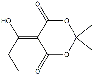 5-(1-hydroxypropylidene)-2,2-diMethyl-1,3-dioxane-4,6-dione 化学構造式