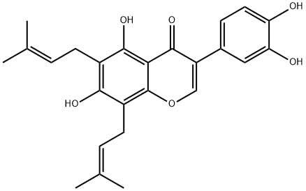 6,8-ジプレニルオロボール 化学構造式
