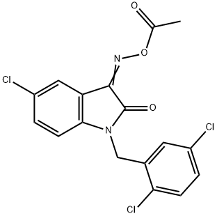 668467-91-2 1-(2,5-ジクロロベンジル)-3-(アセトキシイミノ)-5-クロロ-1H-インドール-2(3H)-オン