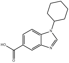 1-Cyclohexylbenzodiazole-5-carboxylic acid, 669070-72-8, 结构式