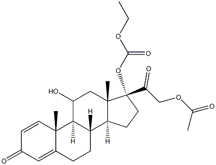 Prednisolone 17-(Ethyl Carbonate) 21-Acetate Structure