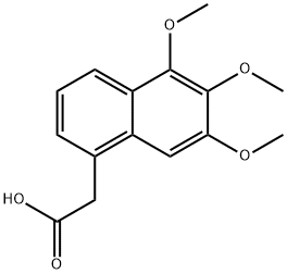 2-(5,6,7-TriMethoxynaphthalen-1-yl)acetic acid 化学構造式