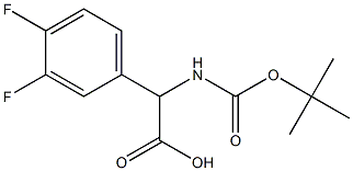 2-((叔丁氧基羰基)氨基)-2-(3,4-二氟苯基)乙酸, 672961-72-7, 结构式