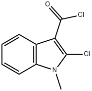 2-氯-1-甲基-1H-吲哚-3-甲酰氯,67342-12-5,结构式