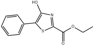 4-羟基-5-苯基噻唑-2-甲酸乙酯,67431-24-7,结构式