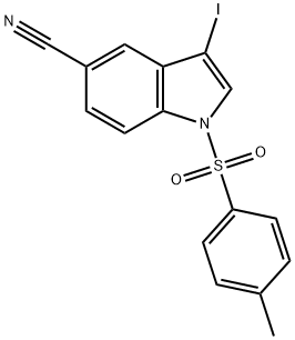 3-Iodo-1-tosyl-1h-indole-5-carbonitrile Structure