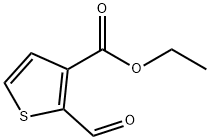2-甲酰基噻吩-3-羧酸乙酯,67808-70-2,结构式