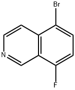 5-ブロモ-8-フルオロイソキノリン 化学構造式